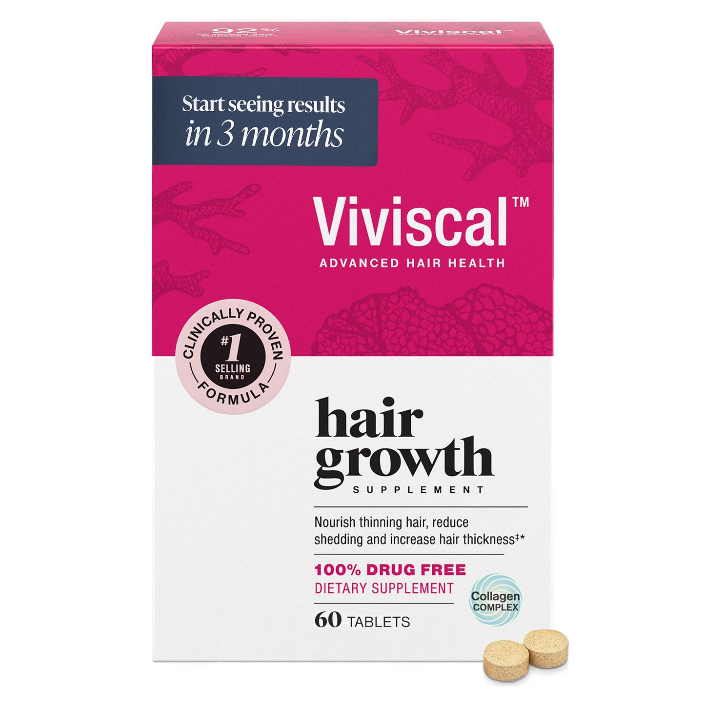 Viviscal Hair Growth Supplements For Women 60 Tablets
